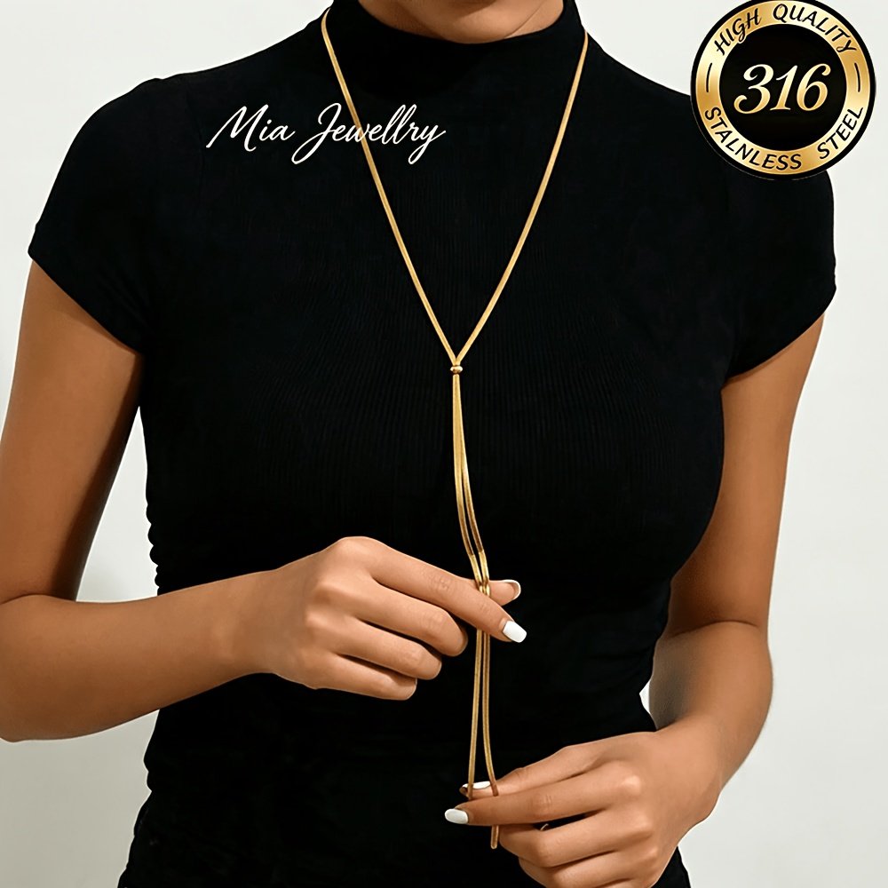 Layered Y-Necklace, Unisex All-Season Versatile Design